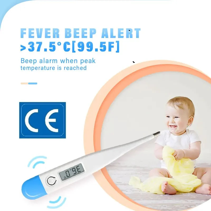 1/2/5pcs Thermometer Fever Digital Basal Body Oral Armpit Rectal Electronic LCD Display High-Precision Measurement Smart Heat