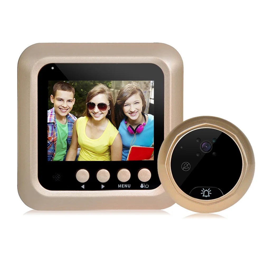 High Definition Cat Eye 2.4 Inch Smart IR Night Vision Mini Video Security Camera Motion Detection Doorbell Screen Door Viewer
