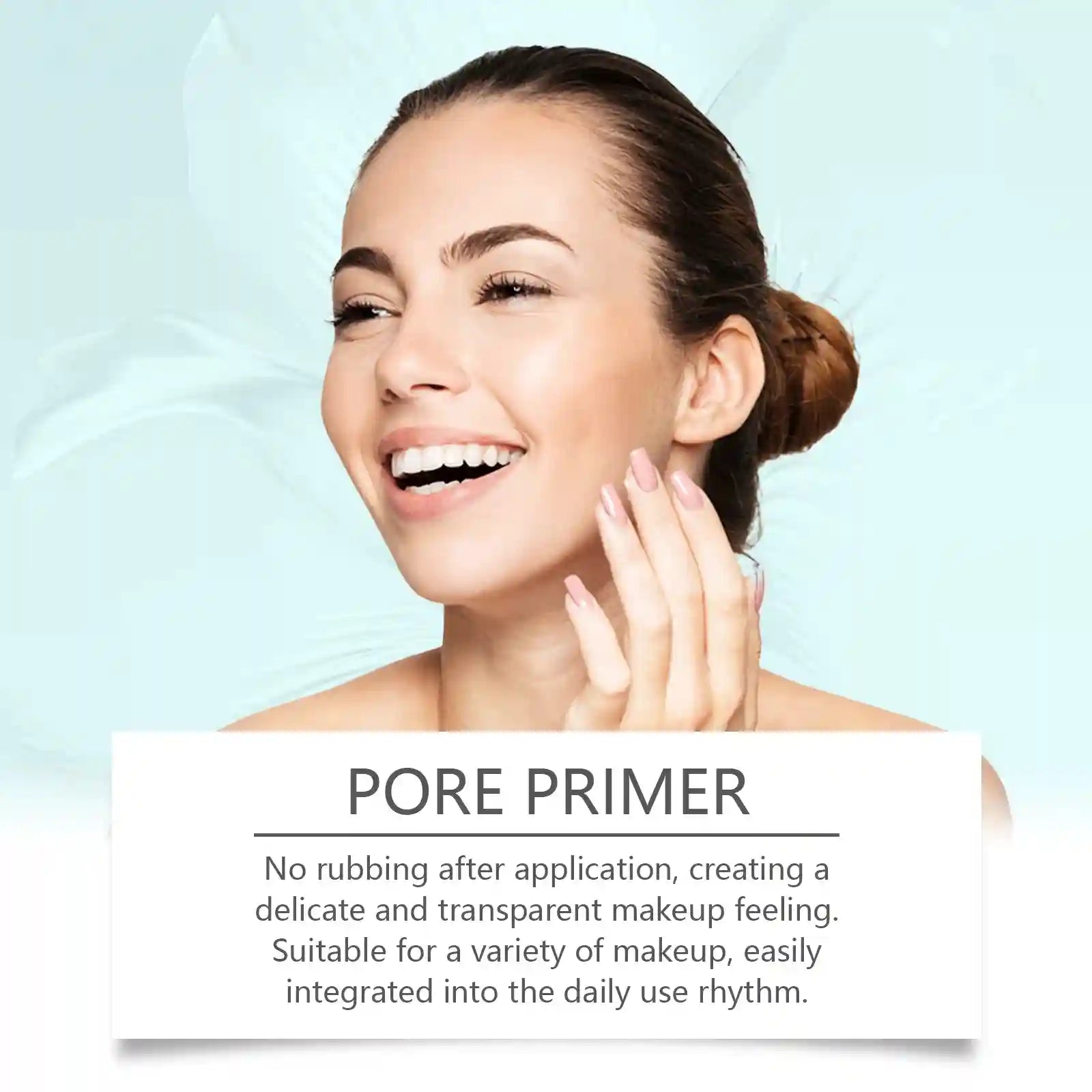 Tidesmit hydrating makeup primer texture close-up for bright glowing skin base