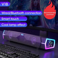 4D Stereo Sound Bar PC Speaker Surround Soundbar Bluetooth Wireless Wired Computer Speakers RGB Subwoofer for Laptop Theater TV