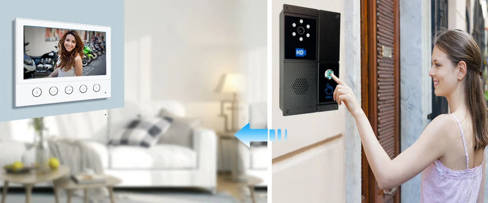 Smart SIP HD Video Intercom Touch Screen Waterproof Doorbell for Office Home Device Control Anti Strike System Night Vision
