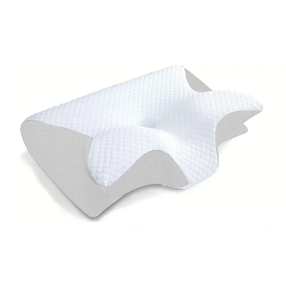 Butterfly Memory Foam Neck Pillow – Ergonomic Orthopedic Cervical Support Back Massage Instrument White China Mainland