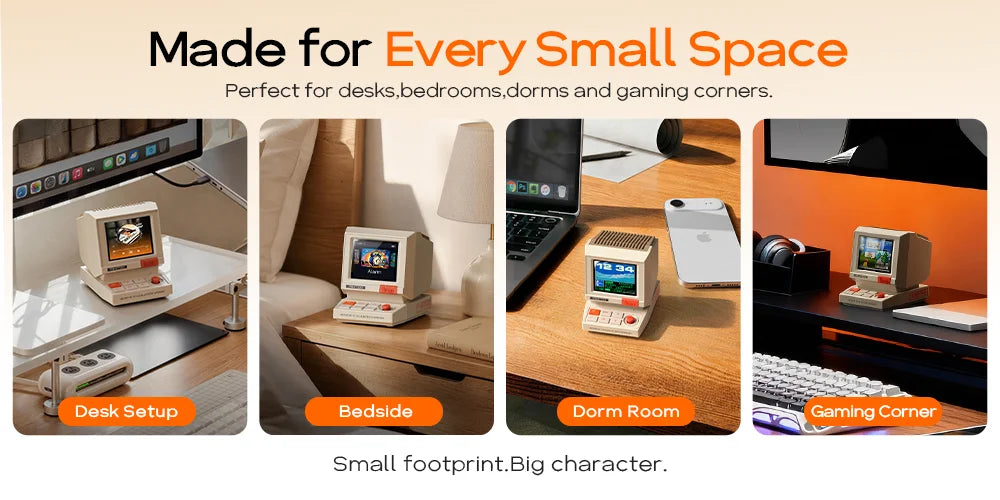 Divoom MiniToo Retro Mini PC Style Speaker Bluetooth Alarm Clock with White Noise Desk Decorative Creative Gift