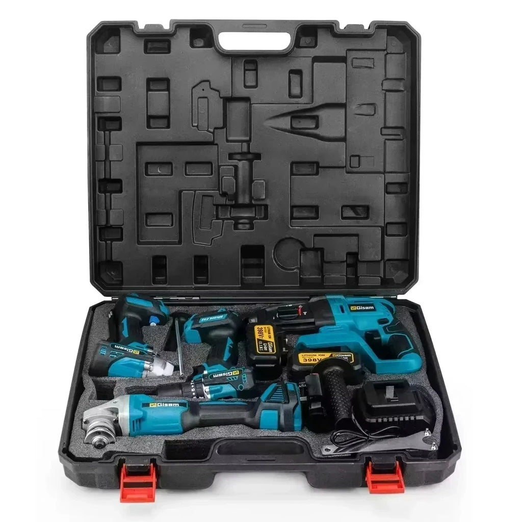 Gisam Brushless Power Tools Sets Electric Impact Wrench Electirc Drill Angle Grinder Electric Hammer For Makita 18v Battery Pins