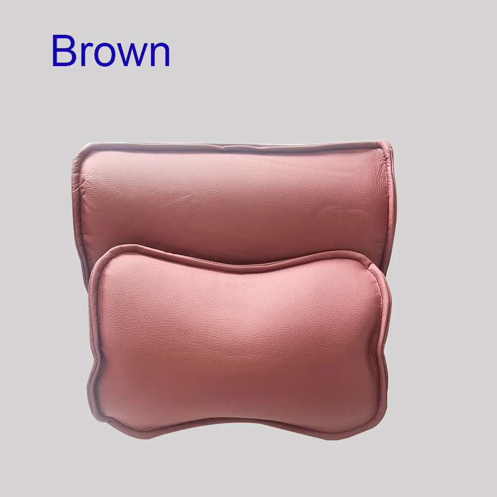 Dental Chair Memory Foam Neck and Waist Support Pillow Set Massage Chairs Brown Tidesmit