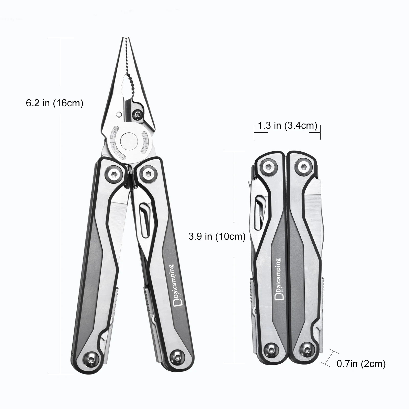 Daicamping DL7 Titanium G10 Stainless Handle Outdoor Camping Folding EDC Multi Tools Pliers Hand Tools Set Multi-tools Kit