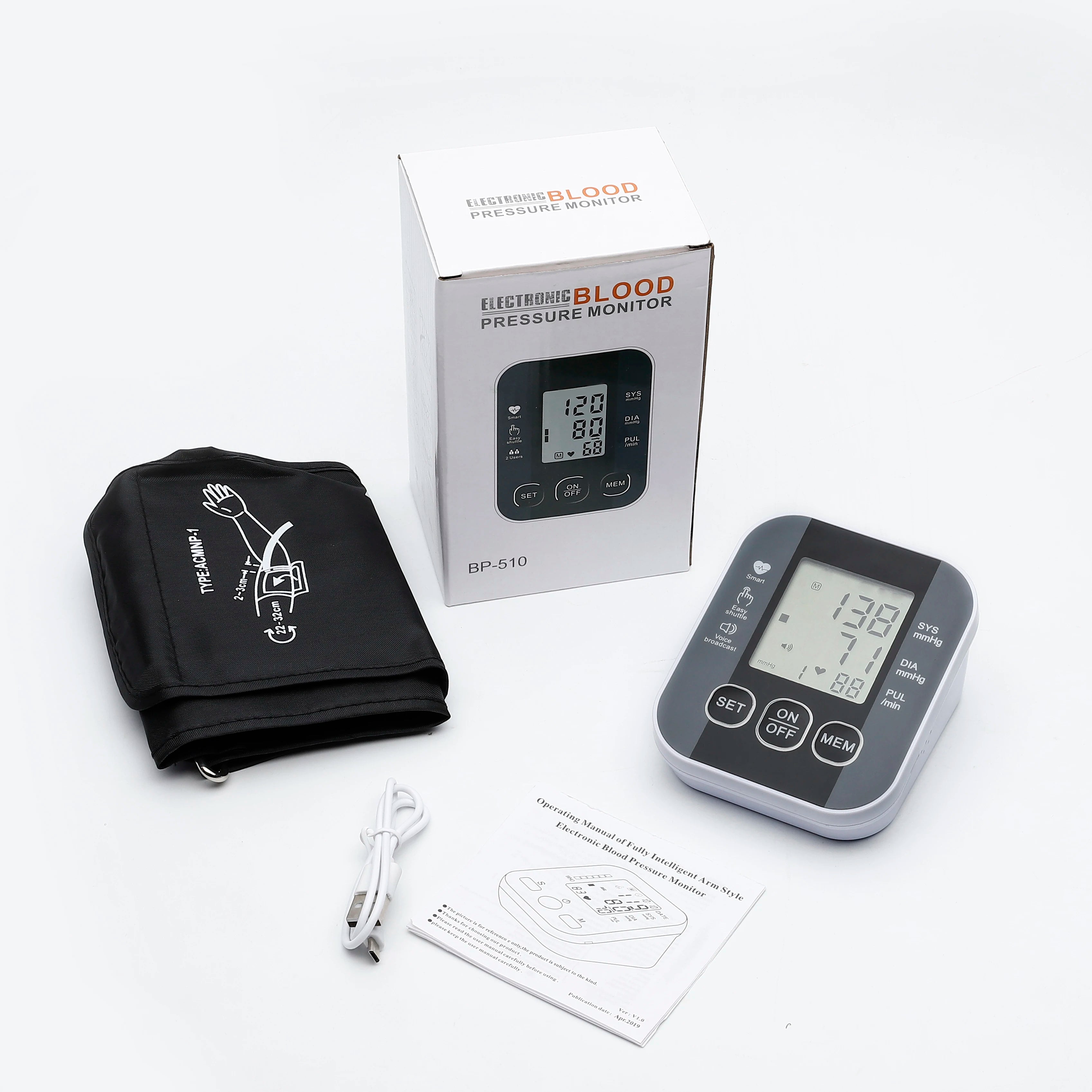 Automatic USB Wrist Blood Pressure Monitor Voice Tonometer Meter Digital Portable Health Care Sphygmomanometer Hematomanome