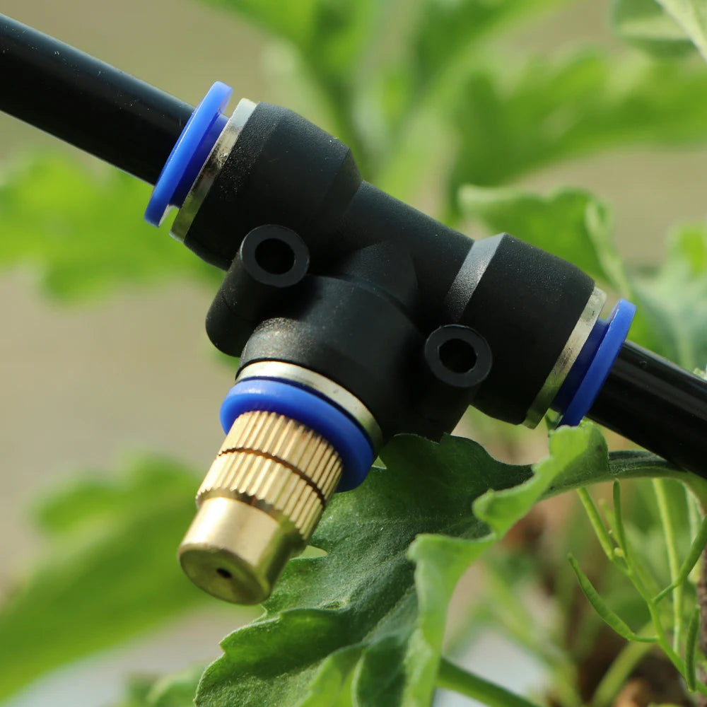 30-5M Outdoor Garden Adjustable Brass Nozzle Atomizer Kit 5/8mm Hose Nebulization Humidification Cool Watering System Lawn Spray