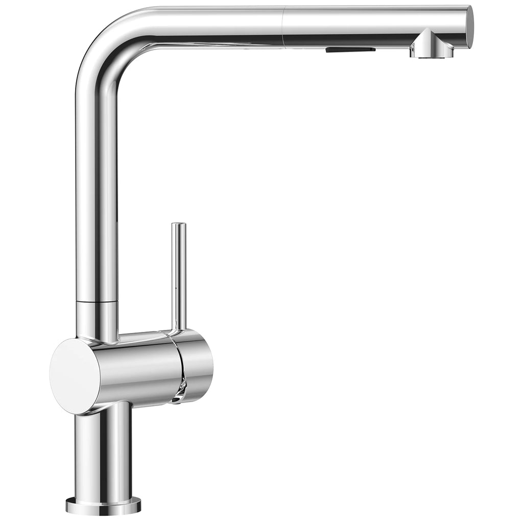 Pull-out Kitchen Faucet, Kitchen Mixer with Spray Nozzle and Retractable Sprayer, Single-Handle Fixture, 360° Swivel, Chrome