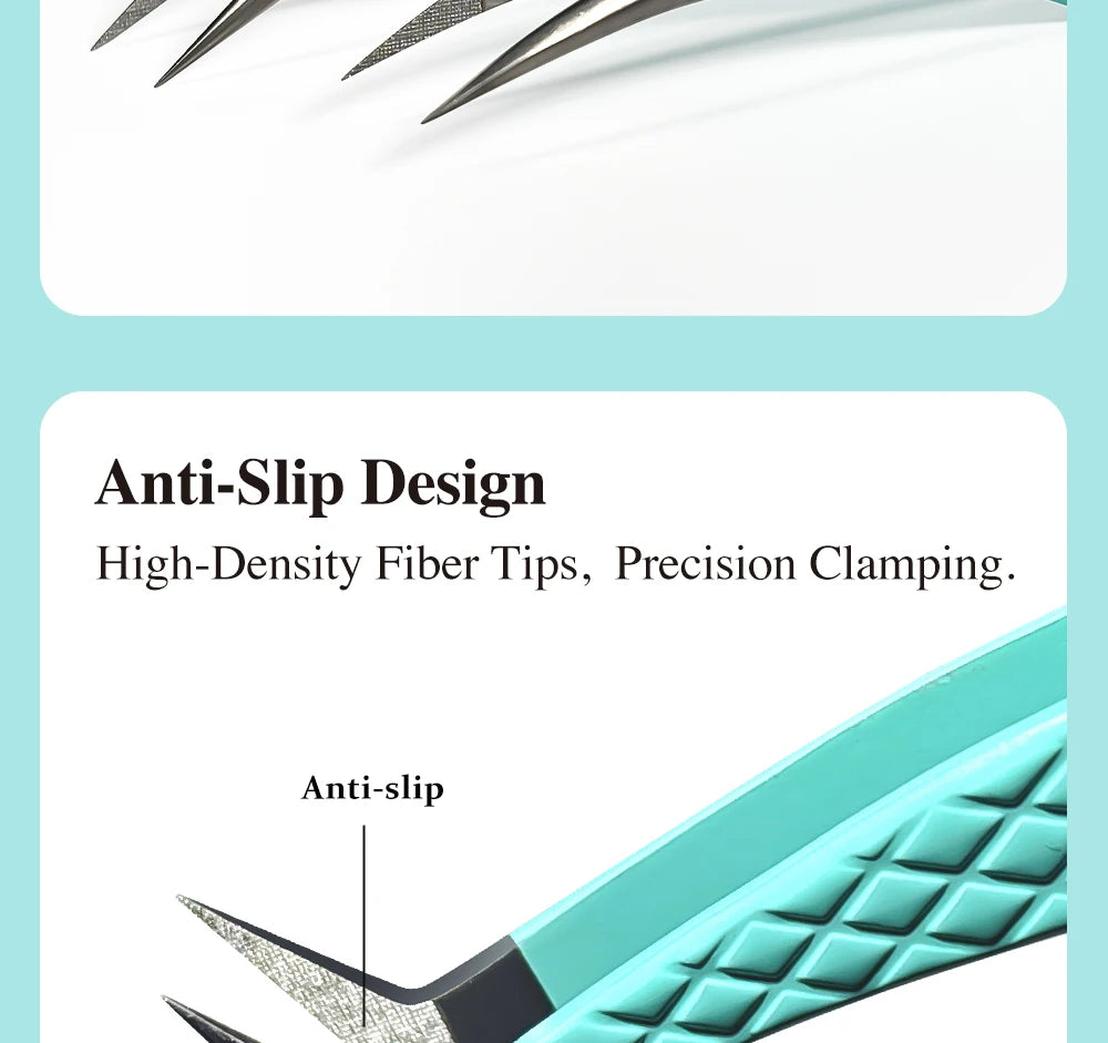 Eyelash Extension Tweezers D-01 | Precision Fiber Tip for Salon Results False Eyelashes Tidesmit