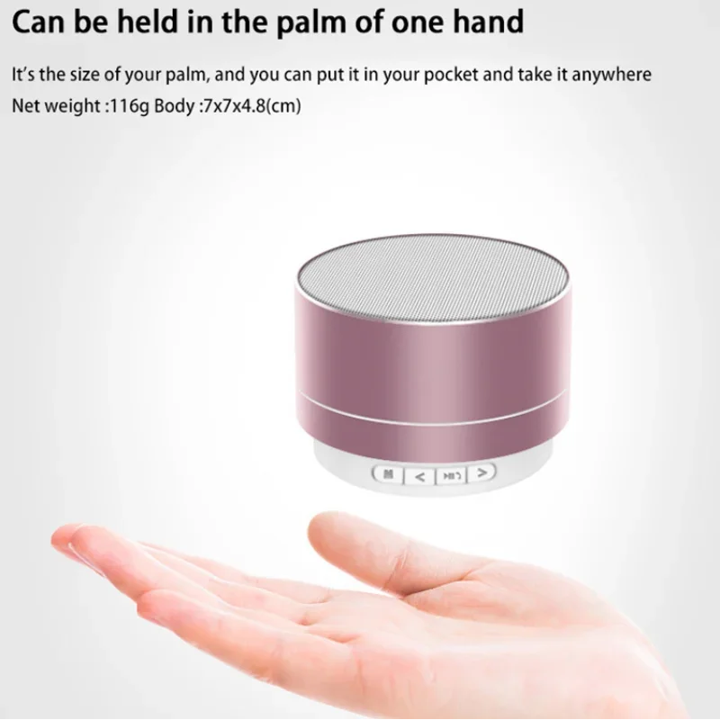 Lenovo A10 Mini Portable Speaker Bluetooth Wireless Audio Dazzling Crack LED Light Subwoofer Support TF Card USB For PC/Mobile