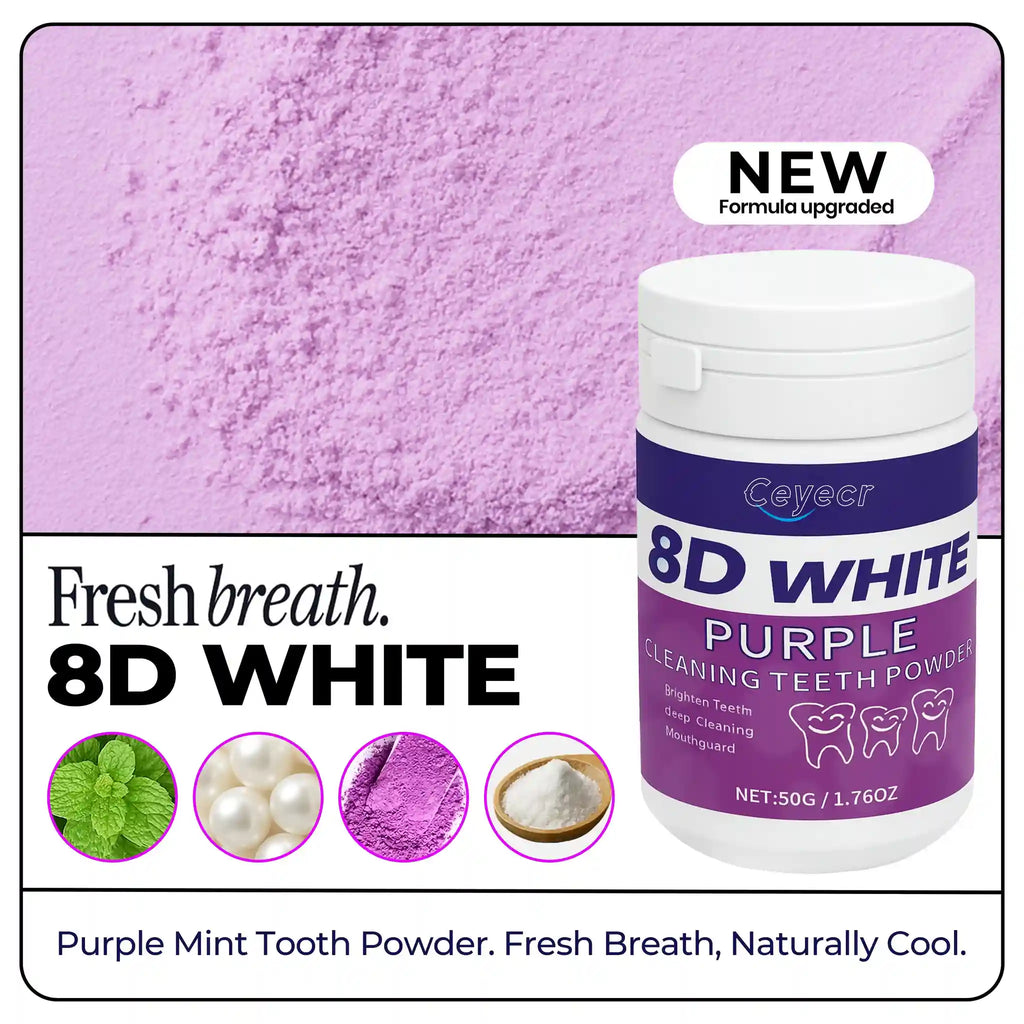 Tidesmit 8D white teeth whitening powder 50g for deep cleaning and fresh breath dental care