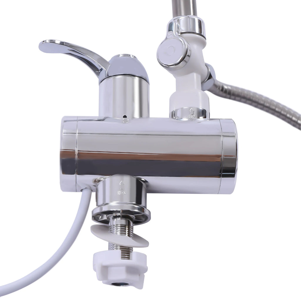 Electric Shower Water Heater Instant Hot Water Faucet 360° Rotating Fast Heating Tap Tankless with LED Display 3000W