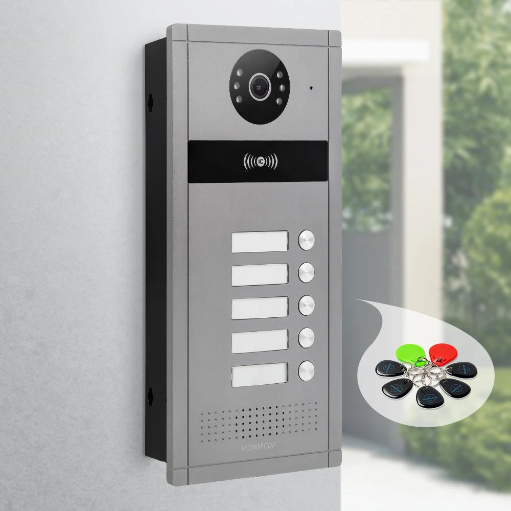 HOMSECUR XC114F-5 Outdoor Station Doorbell Camera for Video Doorphone Call Intercom 5 Families