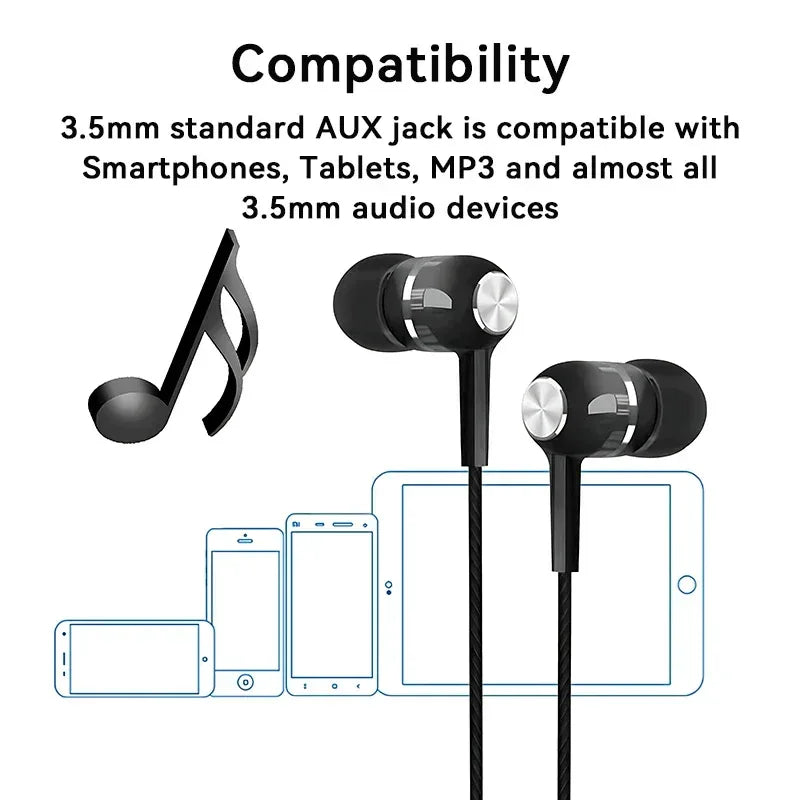 Wired Earbuds with Mic 3.5mm HiFi Bass Sports Headset by Tidesmit Tidesmit