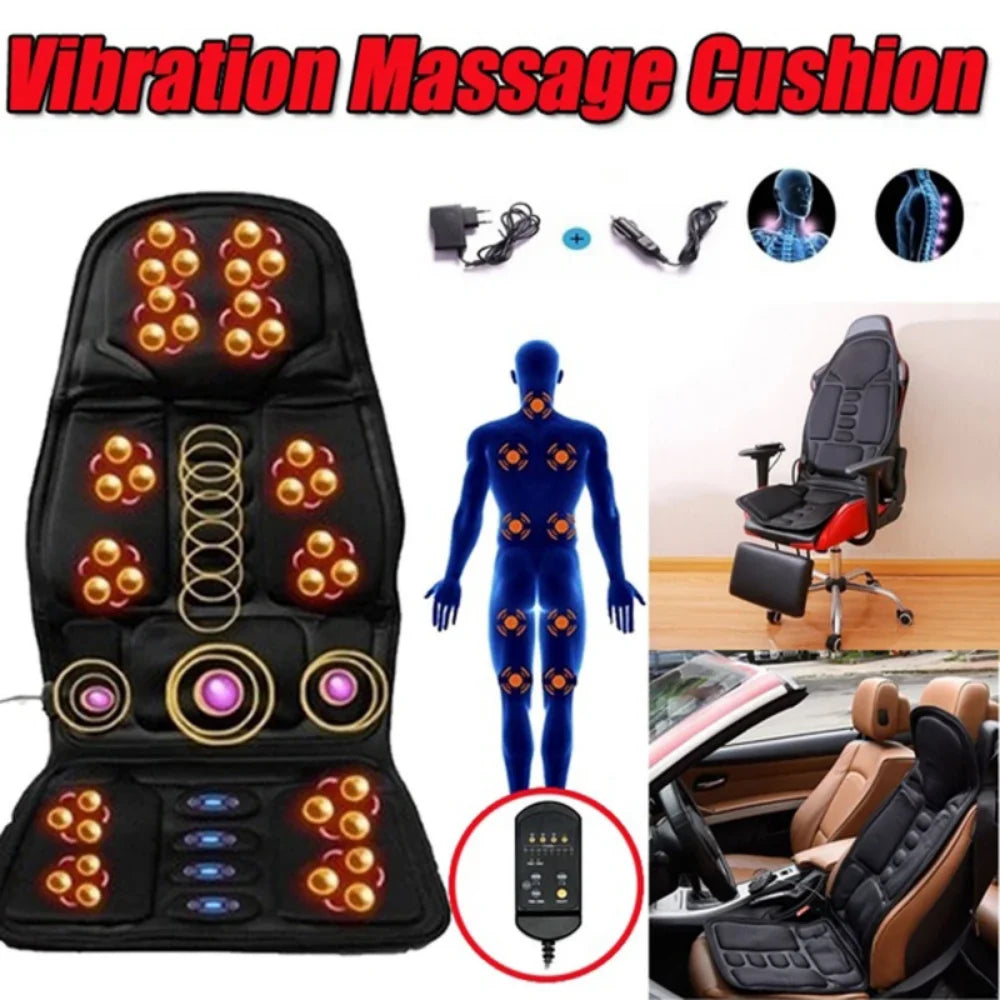Portable Electric Back Massager with Heat Therapy for Muscle Relief Massage Chairs Tidesmit