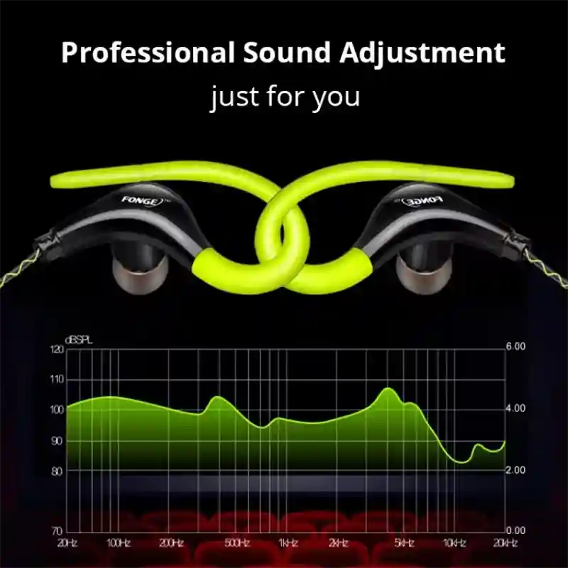 Wired Sport Earbuds with Ear Hooks & Mic – Secure Fit and Clear Audio Tidesmit
