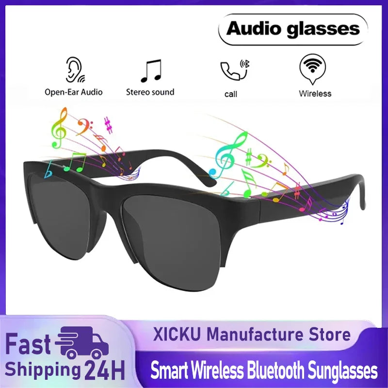Tidesmit Bluetooth Smart Glasses V5.3 - Wireless Audio & UV Protection Tidesmit