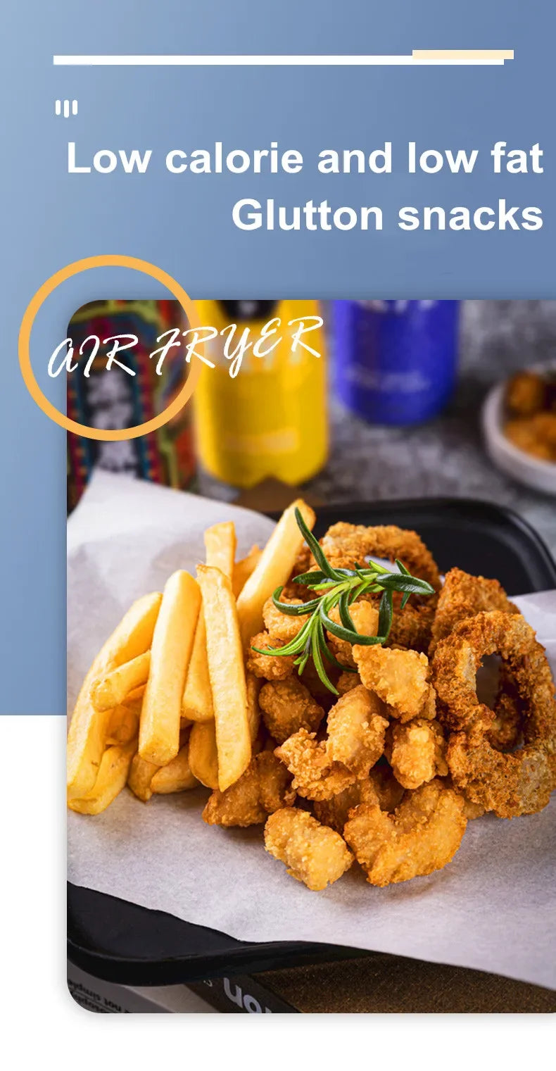 Air Fryer Household Large Capacity 15L Visual Oil Free Smart Oven Fries Machine 220V 110V US EU 1500W Chicken Frying