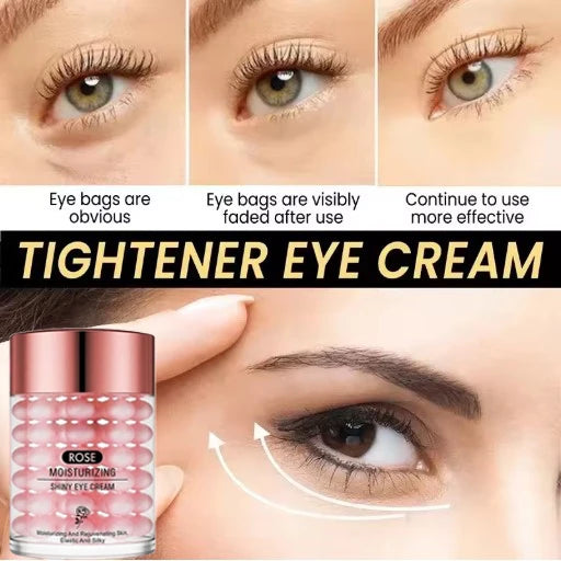 Tidesmit Rose Infusion Eye Serum texture close-up for soothing puffiness and boosting skin vibrancy