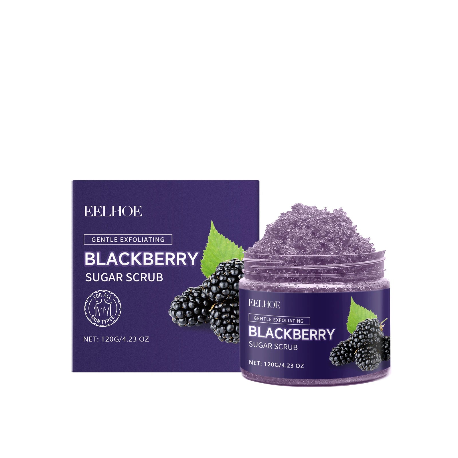 Sugar Body Scrub for Exfoliation and Glowing Skin - Tidesmit Scrubs Treatments Blackberry Sugar Tidesmit