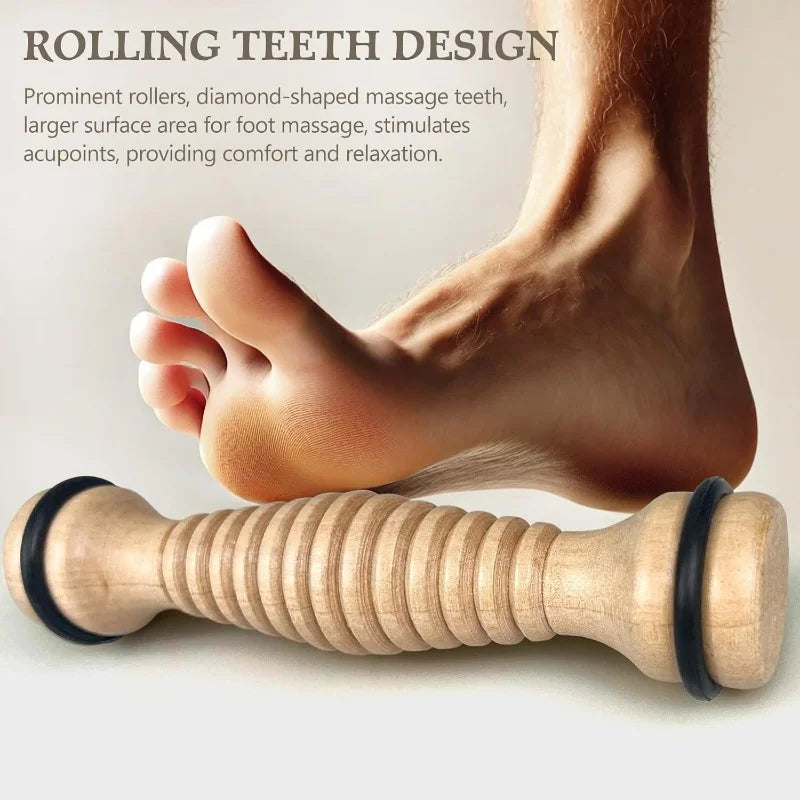 Wooden Foot Massager Roller - Natural Wood Muscle Relief Therapy Body Shaping Massage Equipment Tidesmit