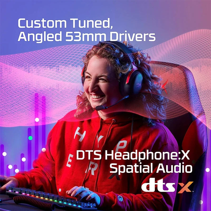 HyperX Cloud III Wired Gaming Headset - DTS Audio Black-Red Tidesmit