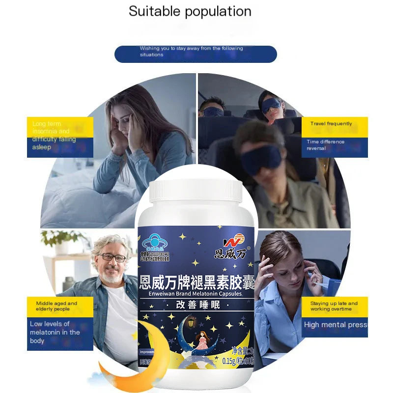 Melatonin Capsules, Deep Sleep & Brain Cognition, Extra Strength Liposomal Melatonin with Vitamin B6,double effect quality sleep