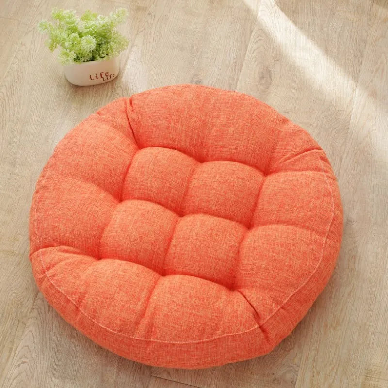 Inyahome Yoga Round Mat Pouf Seat Pillows Sofa Chair Bed Car Seat Pillows Cushions Floor Mat Meditation Pads for Dining Room