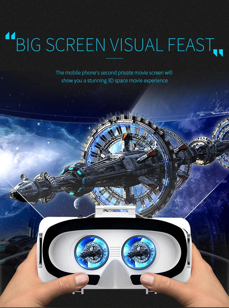 VR Headset for Smartphones - Lightweight 3D Virtual Reality Glasses Tidesmit