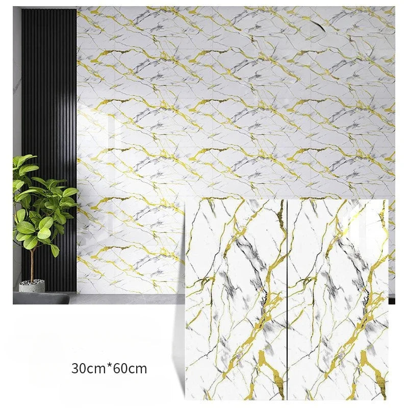 Self adhesive imitation ceramic tile imitation marble sanitary kitchen wall decoration waterproof and moisture-proof stickers