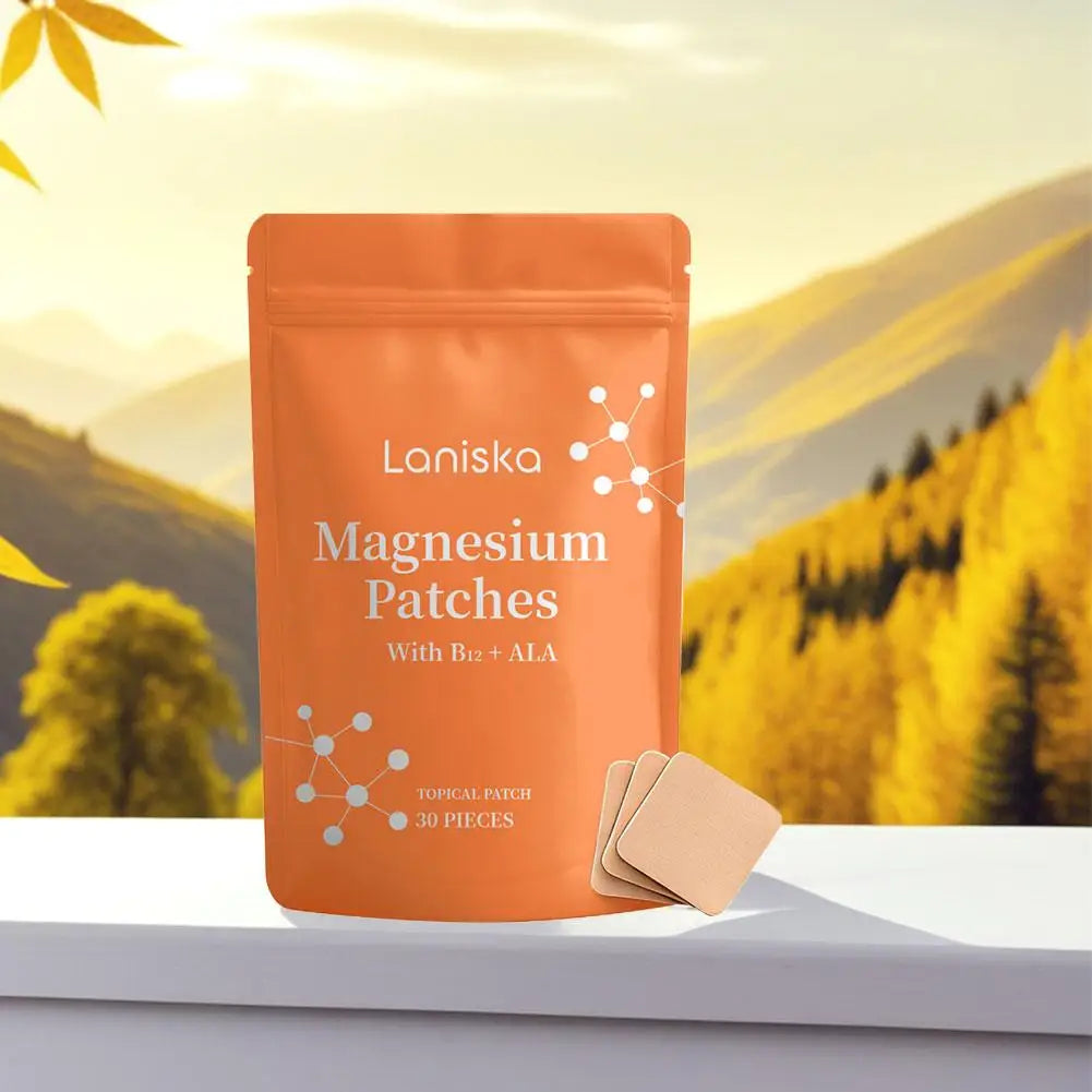30Pcs Magnesium Multi-Vitamin Patch for Metabolism Boost Appetite Support Transdermal B12 Vitamin E Complex for Weight Managemen