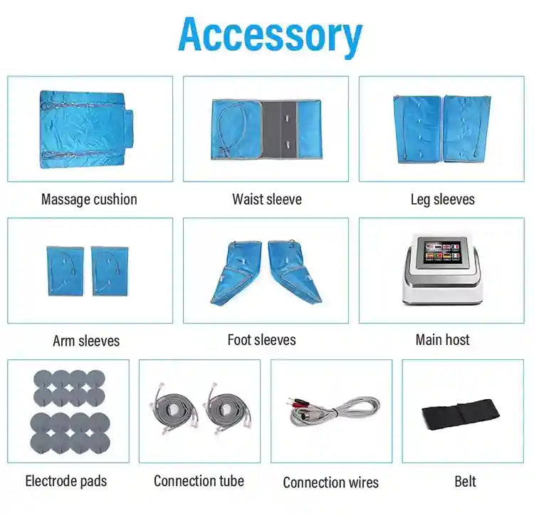 Lymphatic Drainage Machine 3-in-1 Infrared EMS Pressotherapy Device Massage Chairs Tidesmit