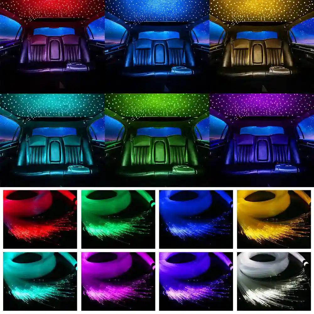 Fiber Optic Starry Sky Car Atmosphere Lamp - RGB LED Lighting Kit Tidesmit