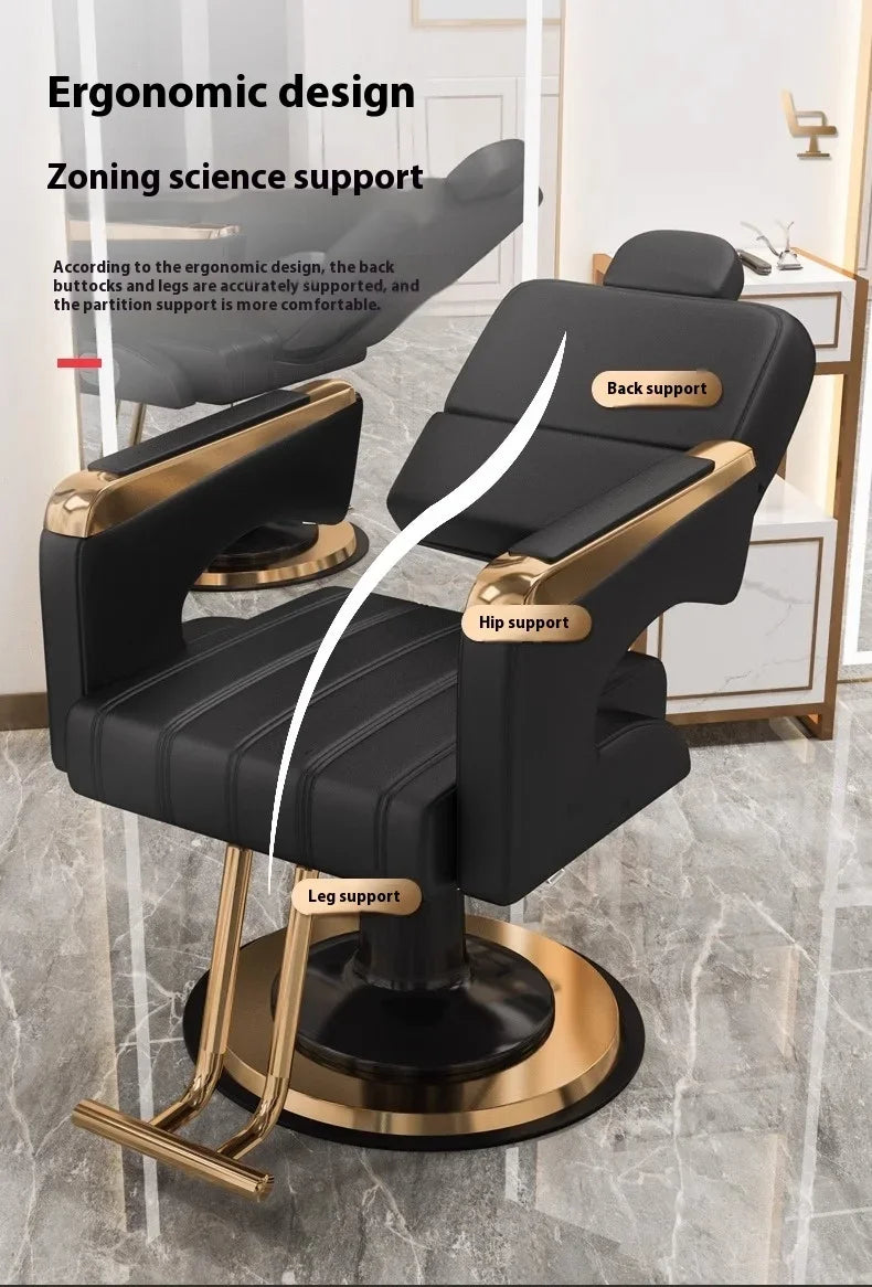 Professional Hydraulic Barber Chair Reclining Salon Seat - Tidesmit Massage Chairs Tidesmit