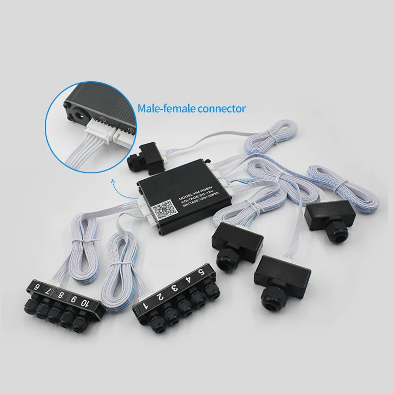 12V Car Starry Sky Ceiling Fiber Optic Splitter Meteor App Bluetooth Colorful Flashing Ceiling Modification Light Source Sunroof Car Atmosphere Starry Sky Light