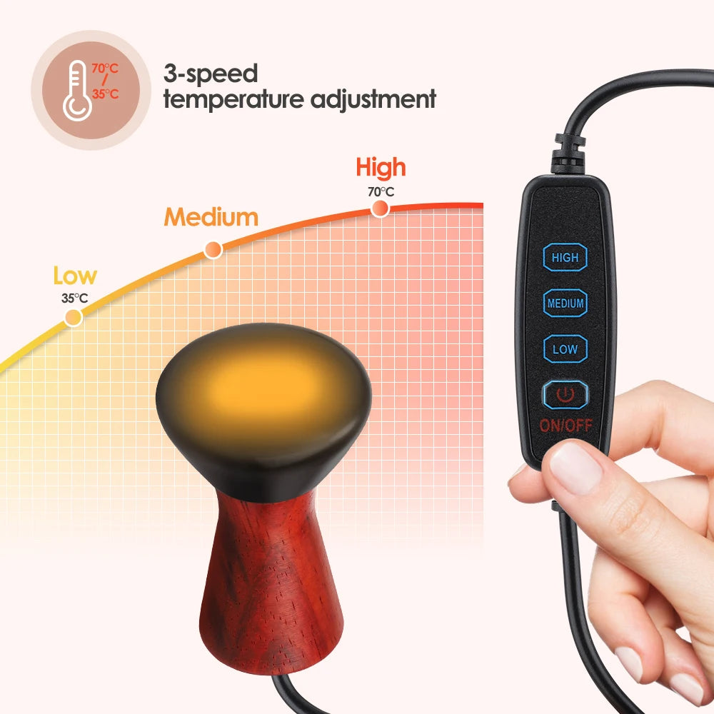 Electric Gua Sha Massager: Heated Jade Tool for Deep Tissue Relief Back Massage Instrument Tidesmit