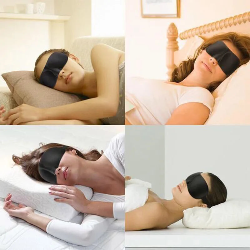 3D Sleeping Eye Mask Travel Rest Aid Eye Cover Patch Paded Soft Sleeping Mask Blindfold Eye Relax Massager