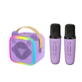 K10 Wireless Bluetooth Speaker With 2 Microphone RGB Light Outdoor Home Karaoke Voice Change Mini Speaker for Family Gifts