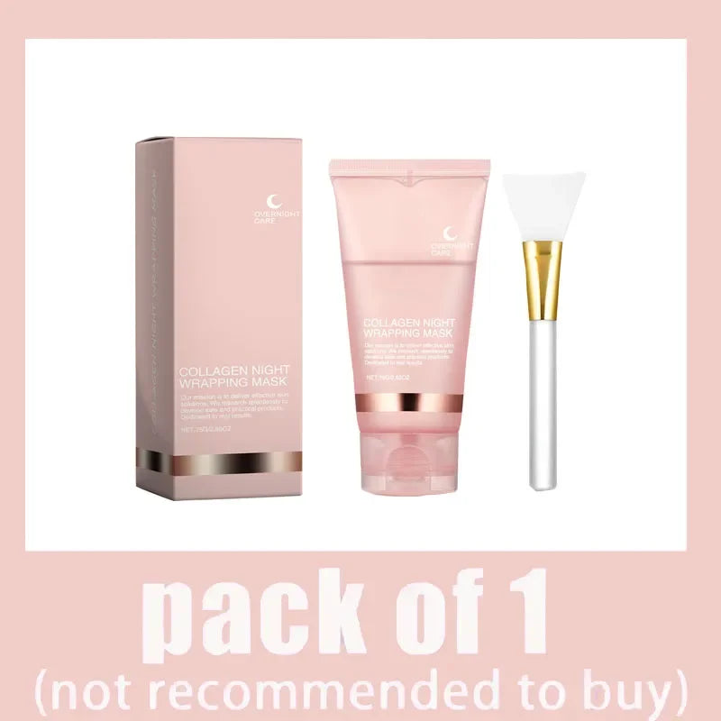 Tidesmit collagen peel-off night wrap mask for deep hydration and skin firming face care texture close-up