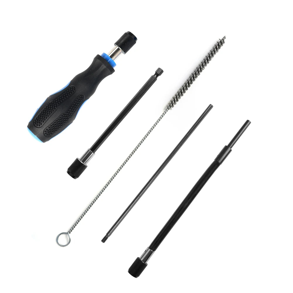 Podofo Universal Diesel Injector Seat Port Cleaning Tool Kit 19Pcs Decarbonising Fuel Nozzle Repair Tool Set