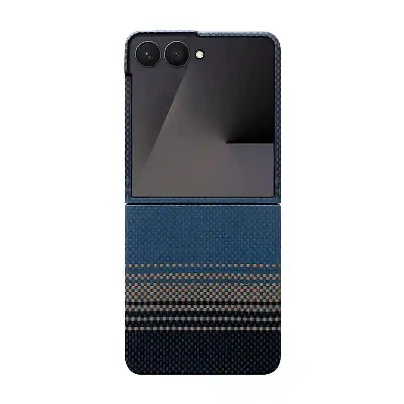 Samsung Galaxy Z Flip 7 Aramid Fiber Case with Magnetic Holder Pattern I only shell Galaxy Z Flip7 Tidesmit