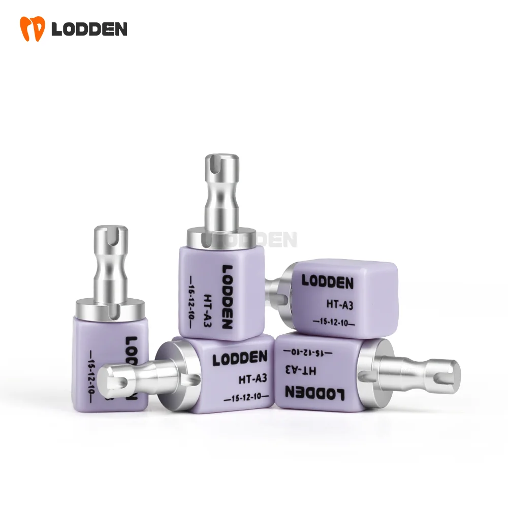 Lodden A16 Lithium Disilicate with Hole Glass Ceramic Block CAD CAM Dental Lab Material For Veneer Restoration