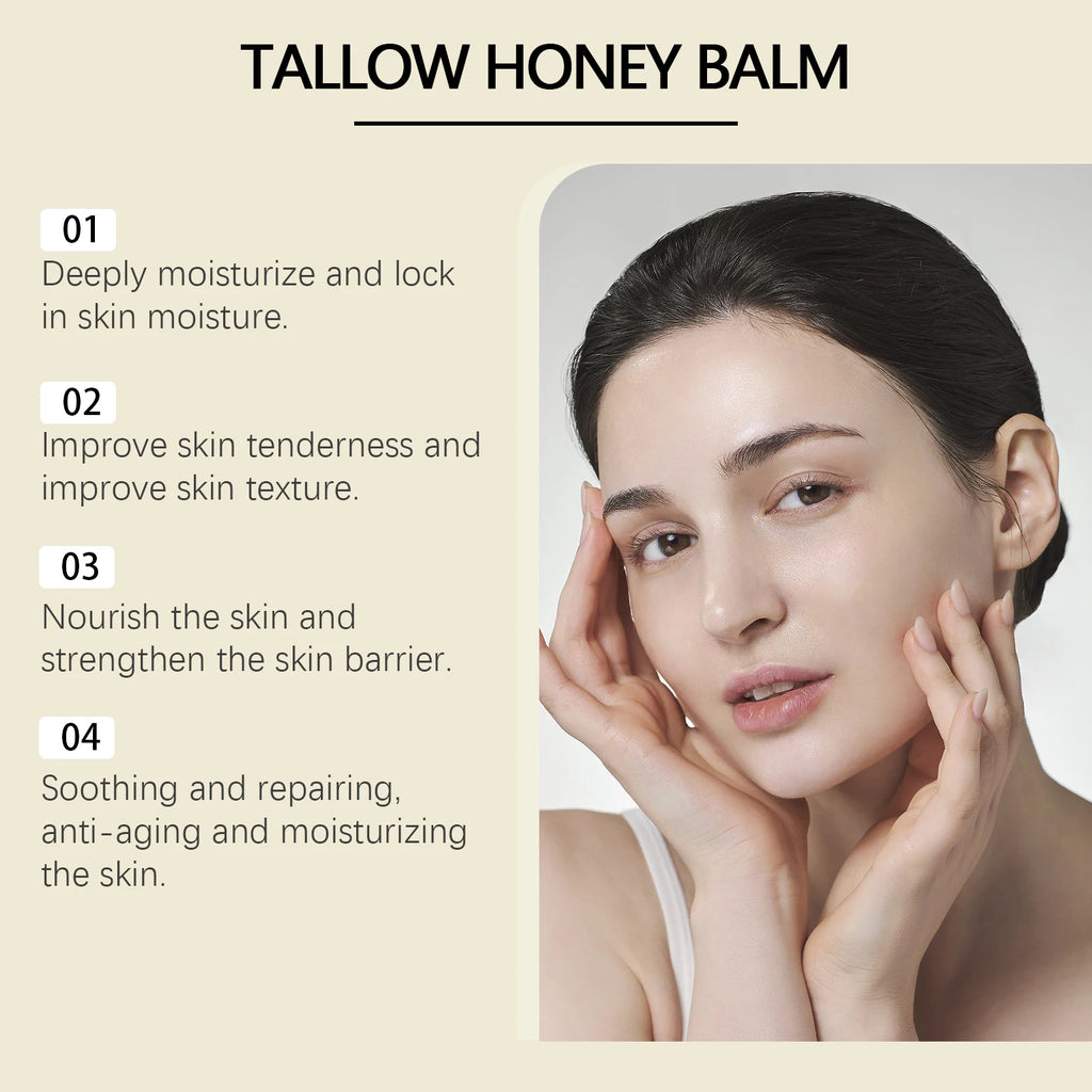 WOODSLEEP Tallow Honey Balm Powerful Moisturizing Keep Skin Moist Smooth Relieve Dryness Easy To Absorb