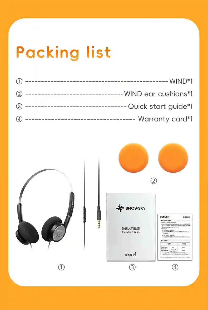 Wired On-Ear Headphones with Mic and 40mm Drivers - Tidesmit Tidesmit