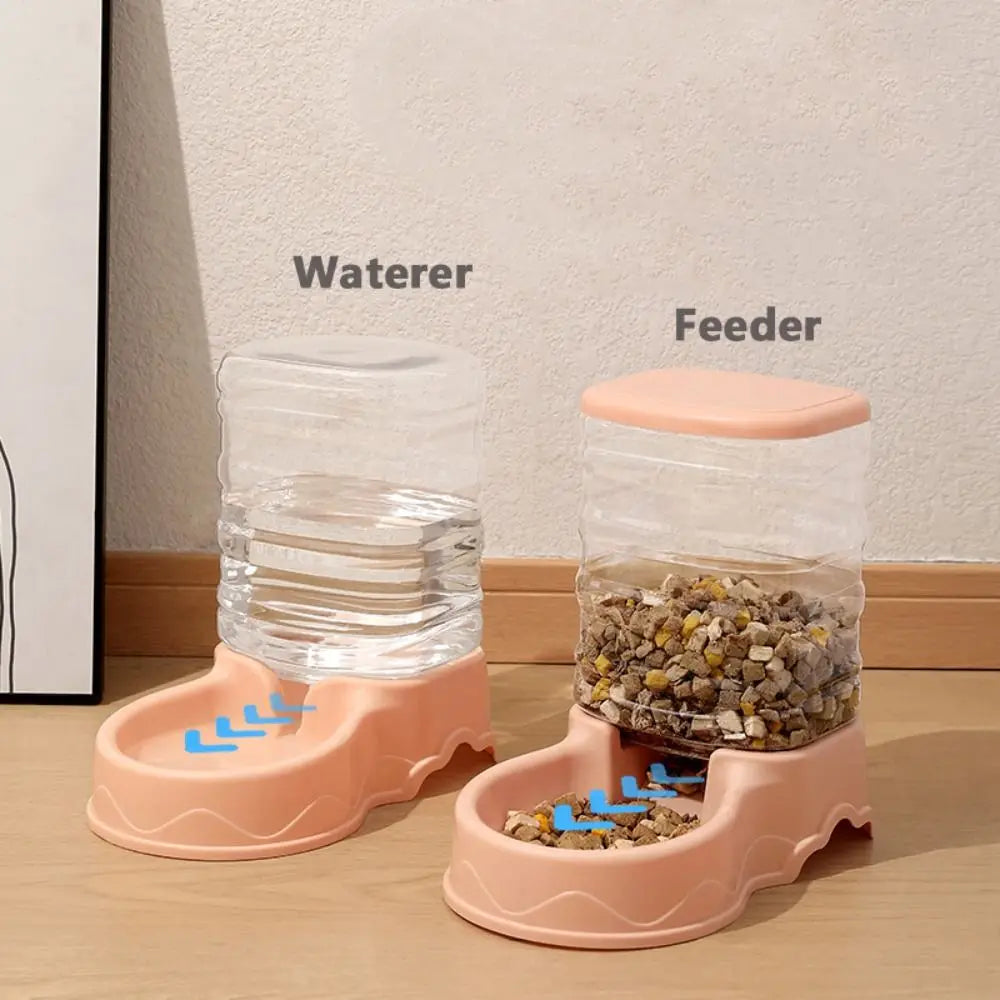 26pcs3.8L PP Material Pet Feeder Pet Water Fountain Drink Bowl Automatic Pet Feeder Large Cat Dog Food Dispenser