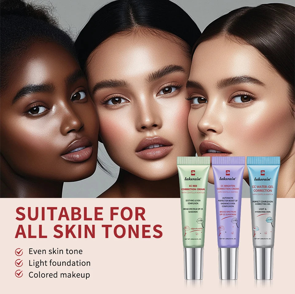 Tidesmit waterproof CC cream texture close-up for moisturizing skin correcting and sweat-resistant face makeup
