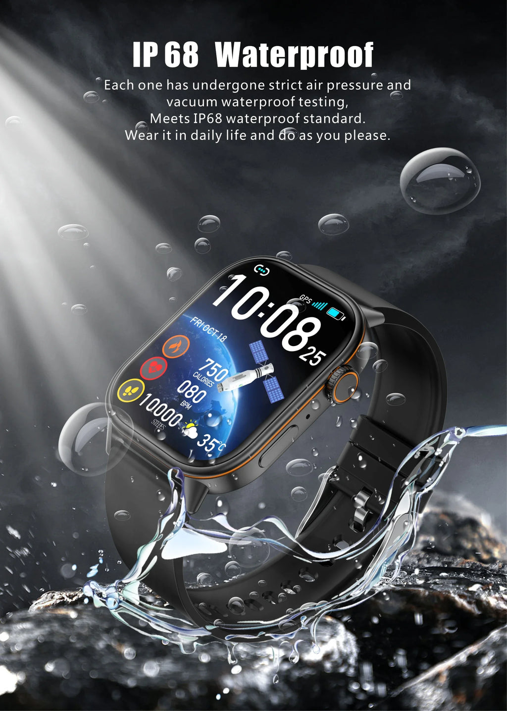 New Smartwatch Sports GPS tracker AMOLED Men Compass Military Outdoor Sports Bluetooth Call Watch 2.01 inch HD screen for Andrio