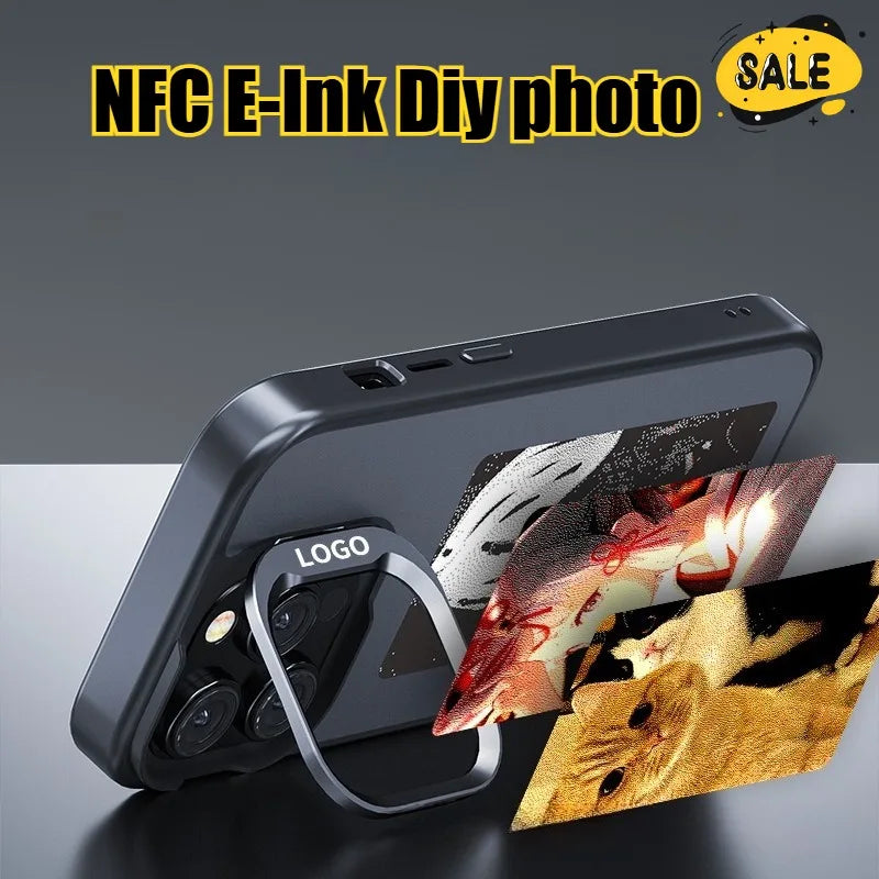 E-Ink Phone Case for iPhone 15 Pro - Customizable Display Shockproof Cover Tidesmit