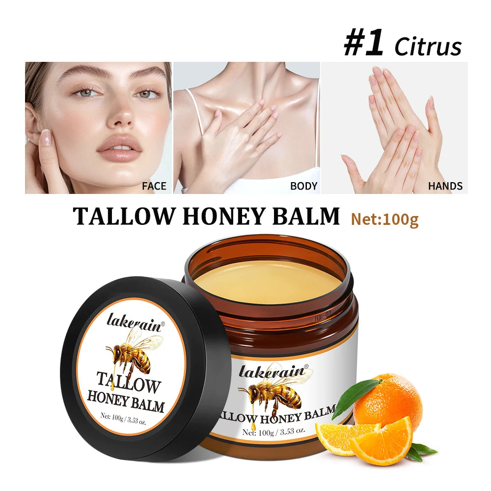 Whipped Beef Tallow And Honey Balm Moisturizing Beef Tallow Face Cream Body Lotion Grass Fed Grass Finished Face Cream Skin Care